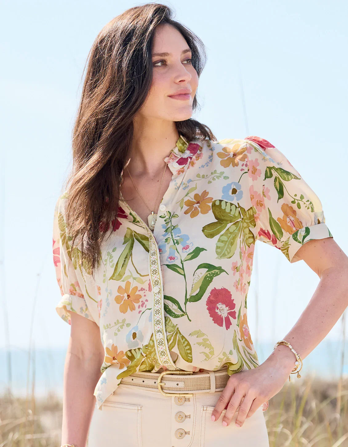 Image of Jazmine Blouse Summer Garden
