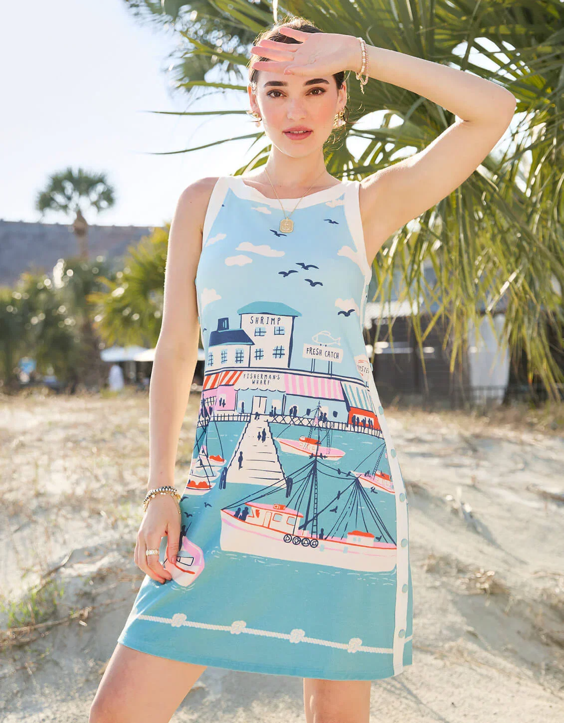 Image of Madolyn Snap Dress Admiral Marina