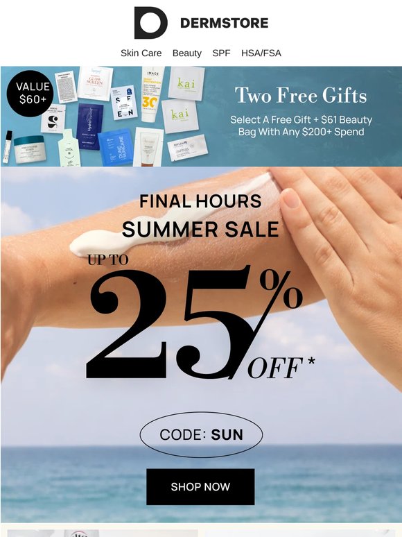 Final Hours: Save Up to 25% Off Summer Sale Favorites