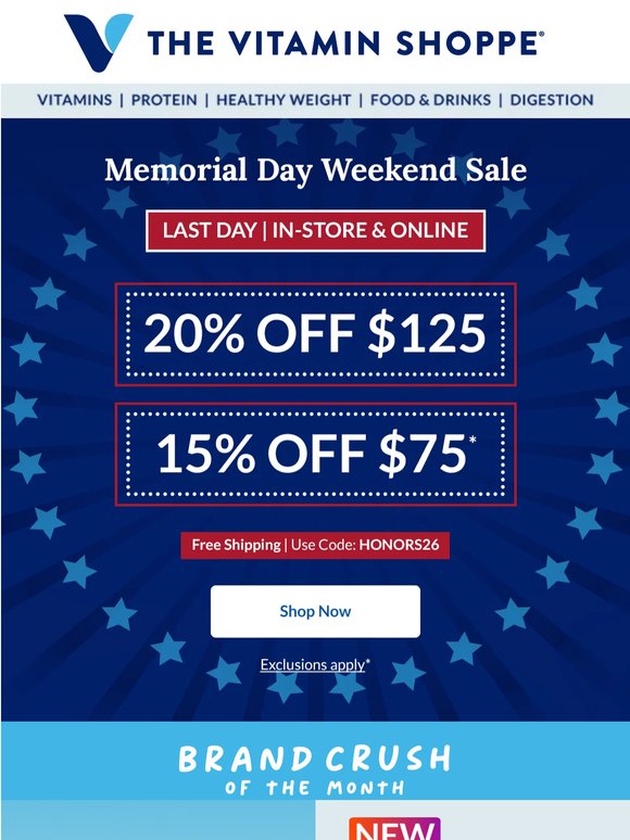 Up to 20% off today