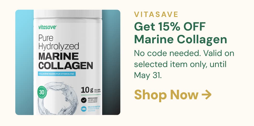 VITASAVE Extra 15% OFF Marine Collagen No code needed. Valid on selected item only, until May 31.