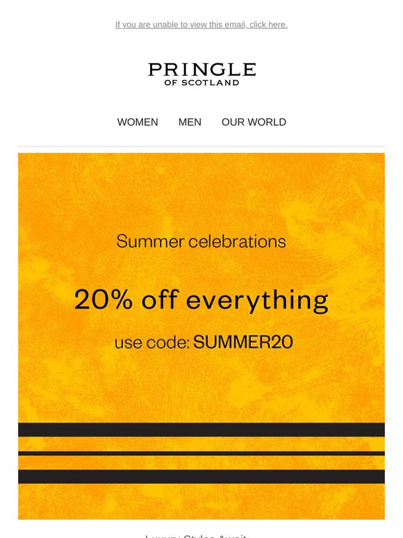 Ends tonight: 20% off everything*
