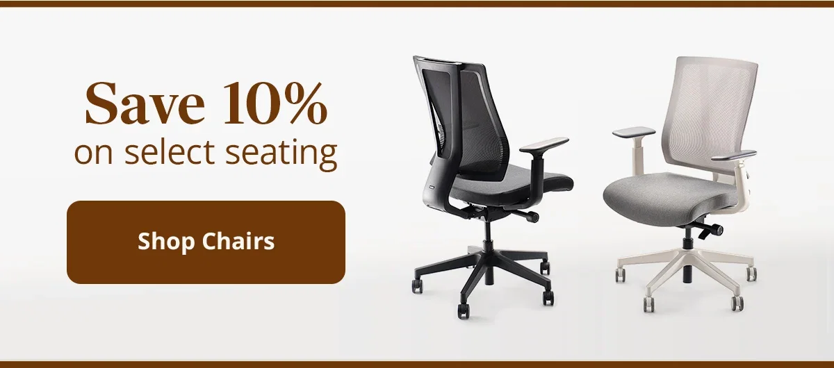 Save 10% on select seating: shop ergonomic chairs