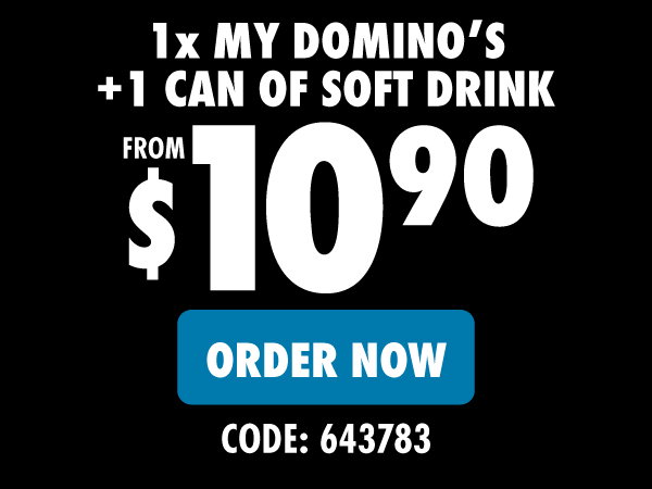1x My Domino's Box + 1 Can Soft Drink from $10.90