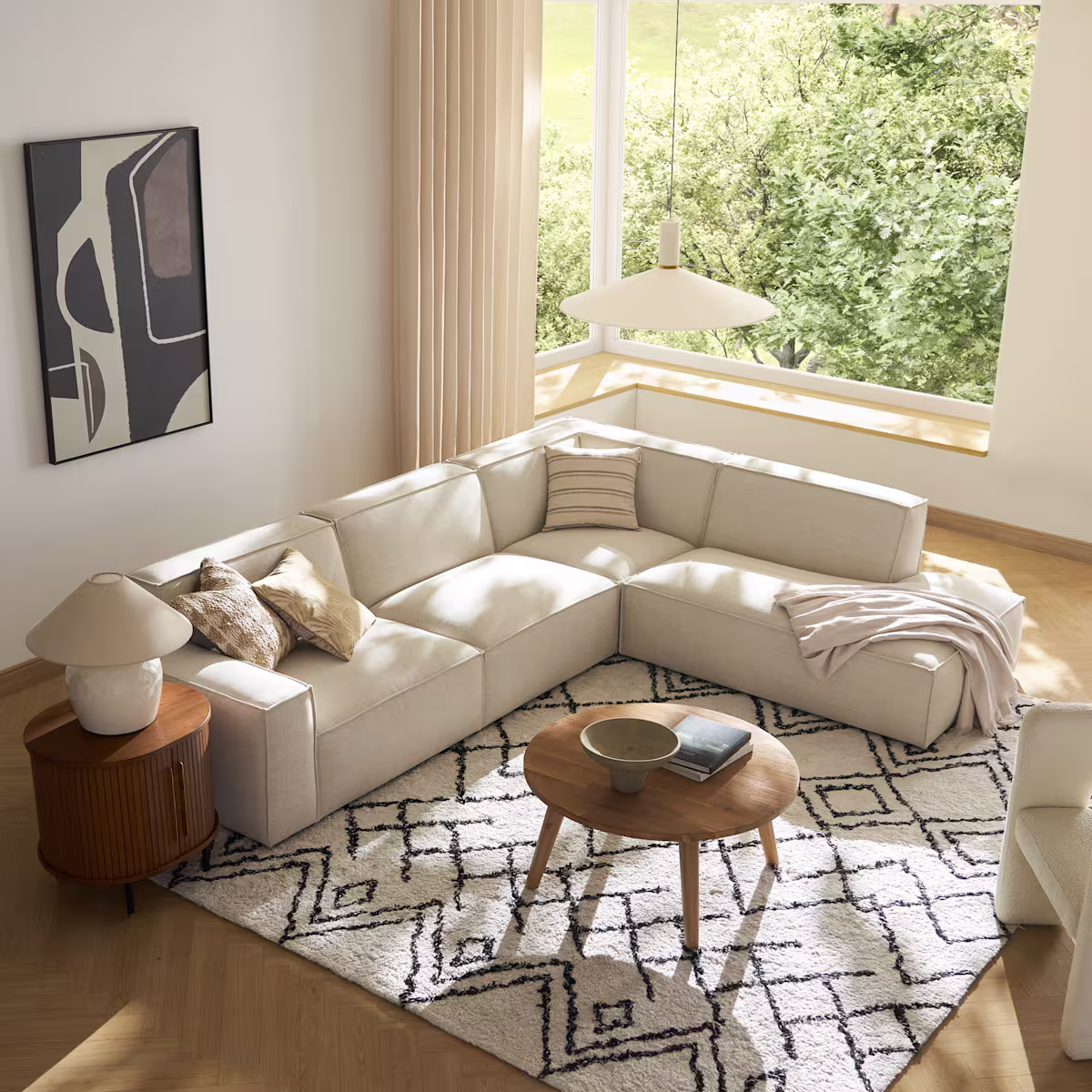 Image of Jonathan Extended Side Chaise Sectional Couch