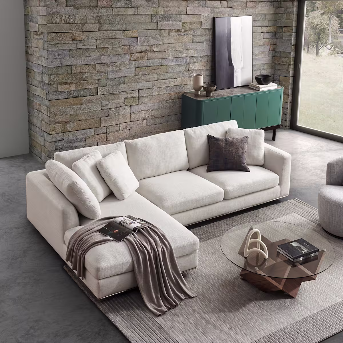 Image of Hamilton Chaise Sectional Couch