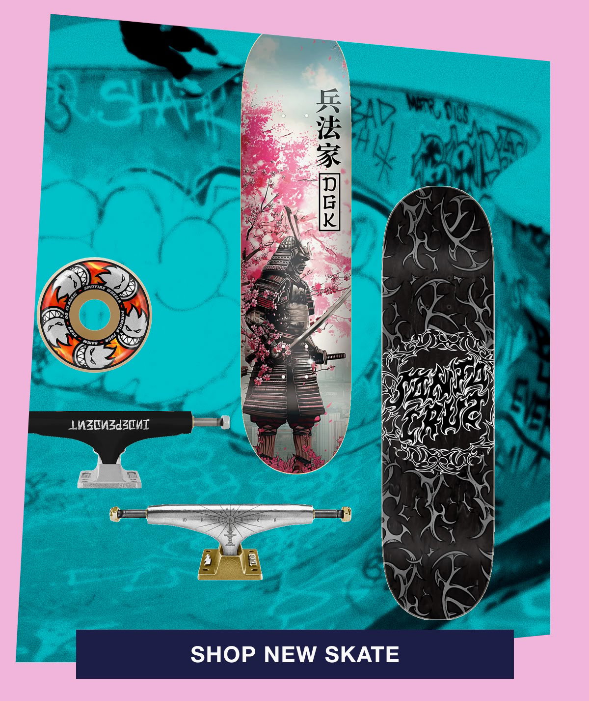 Shop new skate, including skate wheels, trucks, decks and more