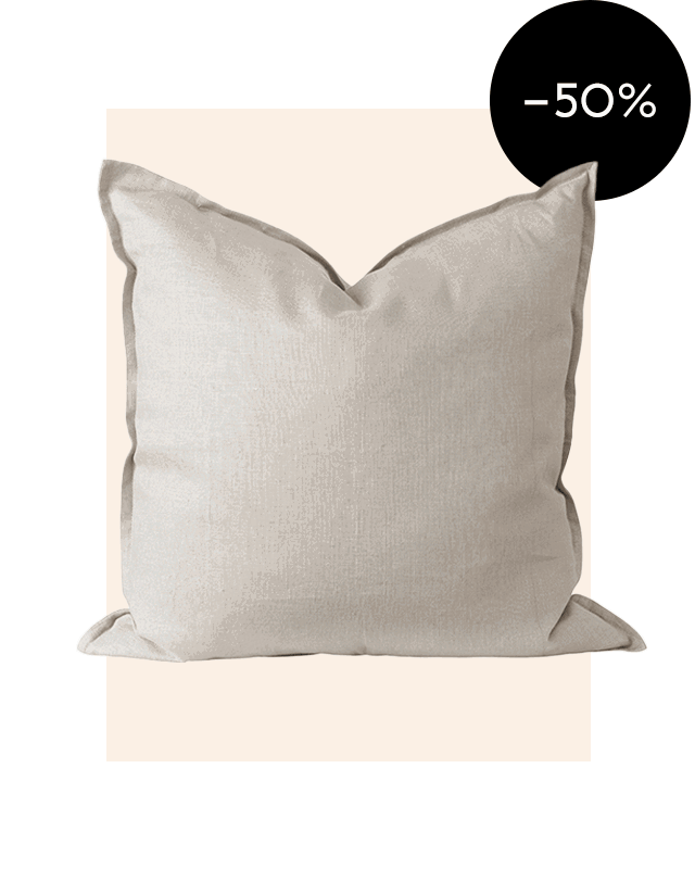 Housse de coussin en lin Calm 50x50 cm Greige