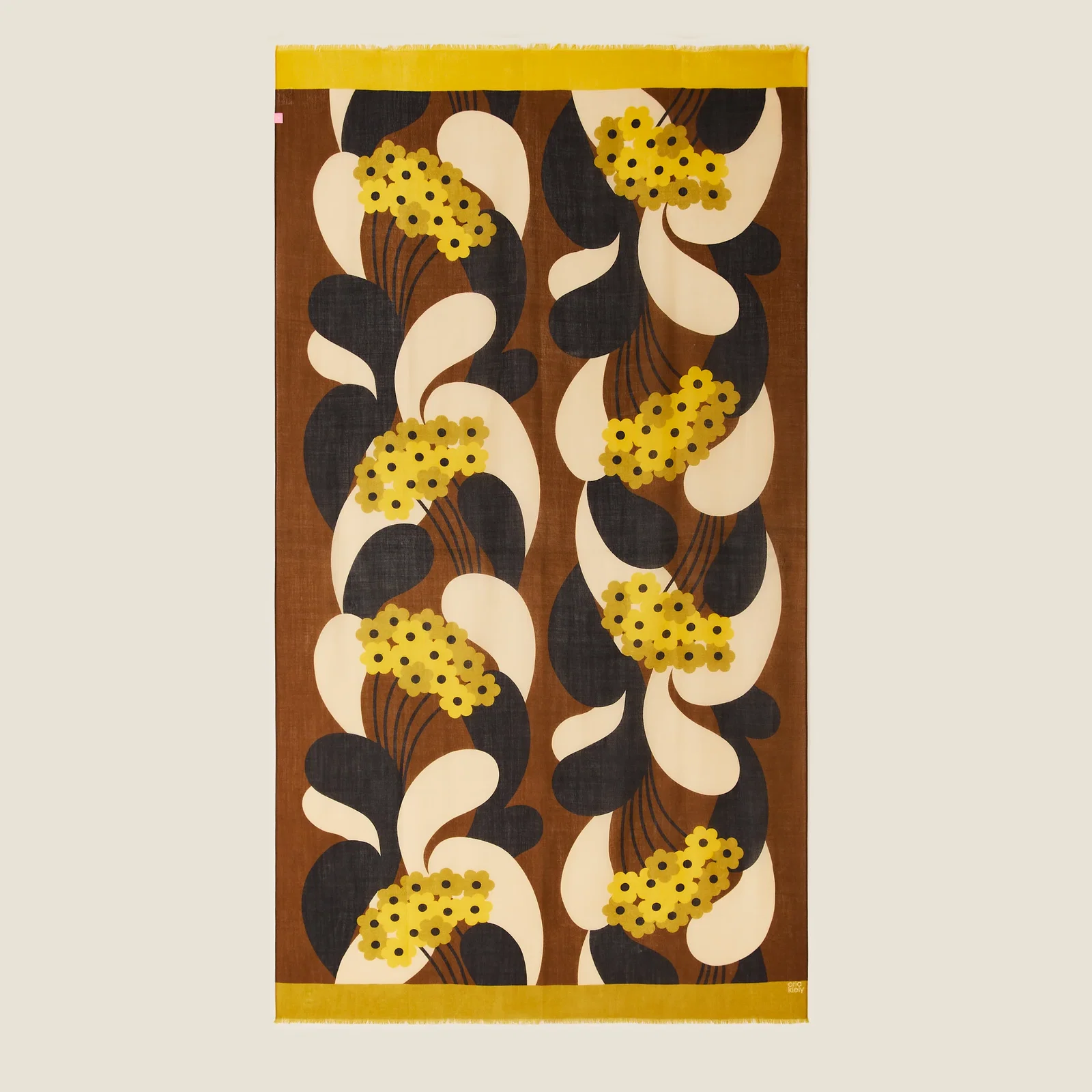 Image of Wool Scarf - River Flower Hazel