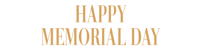 HAPPY MEMORIAL DAY