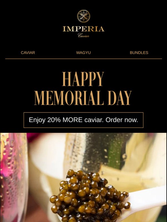 Happy Memorial Day. Celebrate with more flavor.