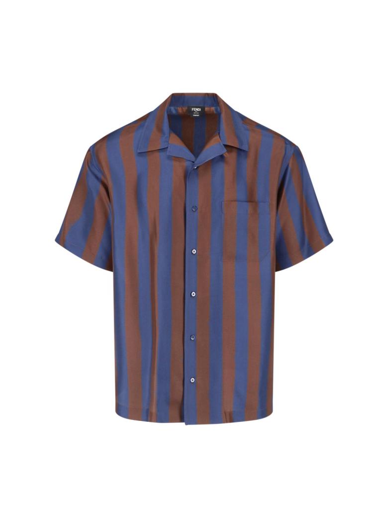 Fendi - Camicia a righe in seta