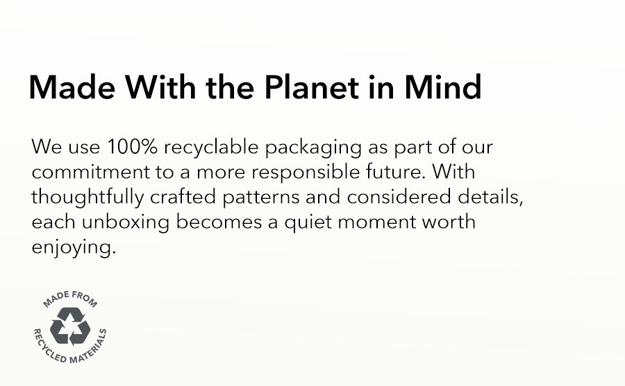 100% recyclable packaging