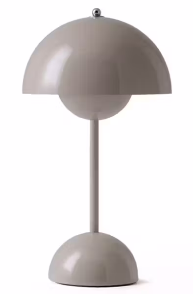 Flowerpot VP9 Table Lamp Portable, Grey Beige