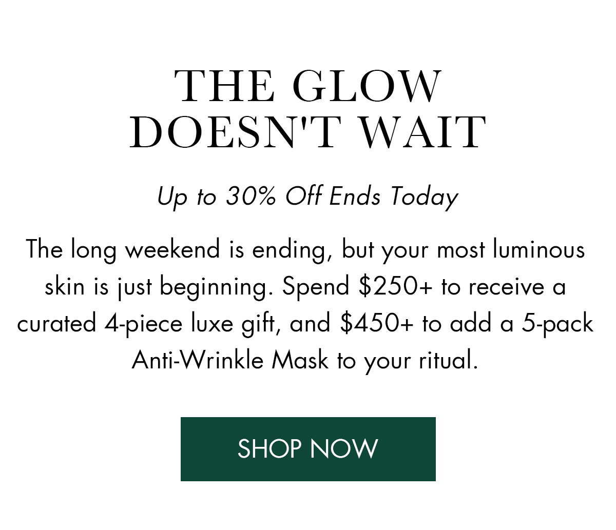 MEMORIAL DAY SALE LAST CALL - UP TO 30% OFF