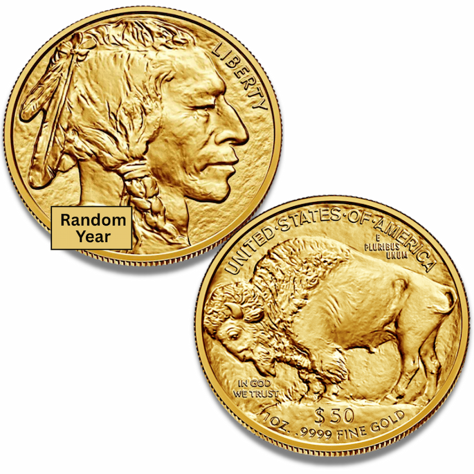 1 oz American Gold Buffalo Coin (Random Year)