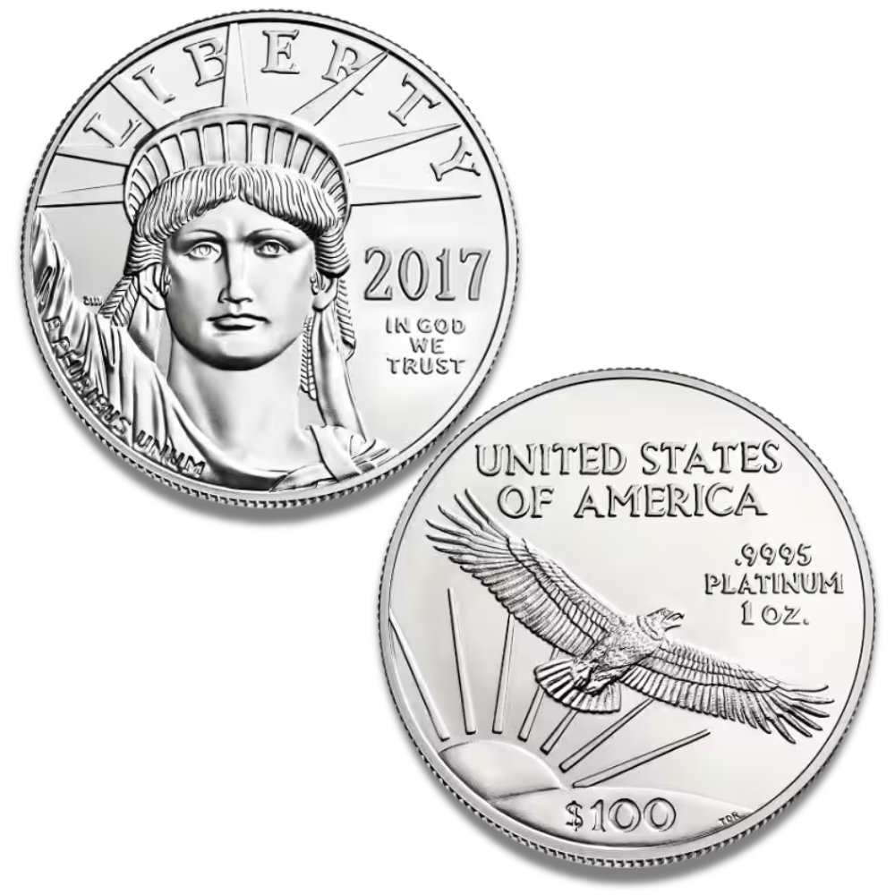 1 oz American Platinum Eagle Coin (Random Year, BU)
