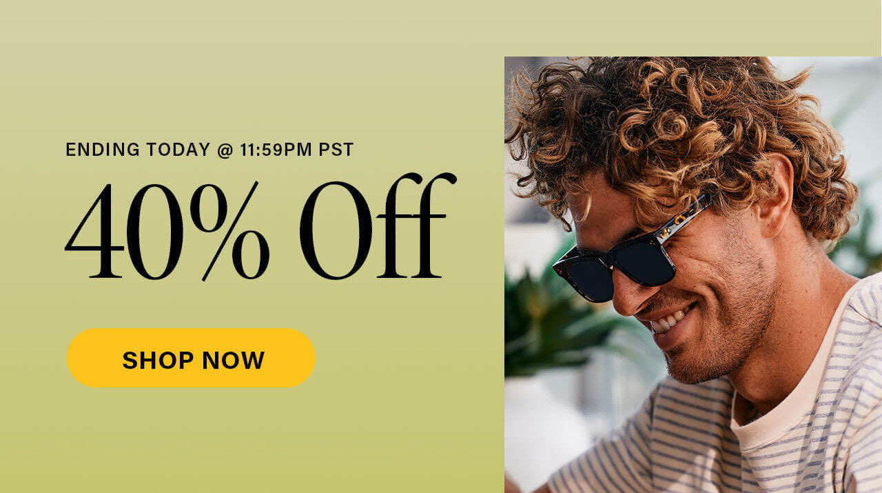 Stock up for summer with 40% off select RAEN styles.