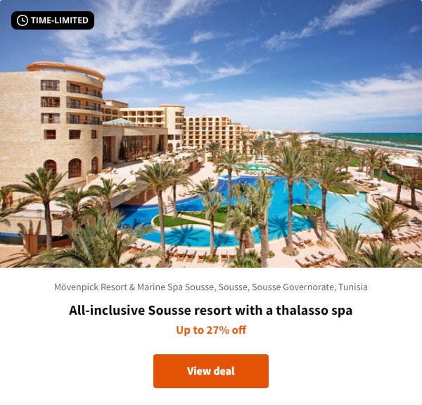 All-inclusive Sousse resort with a thalasso spa