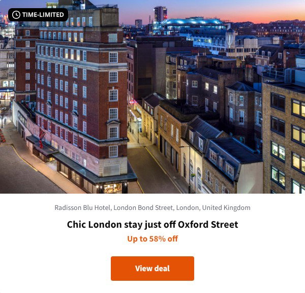 Chic London stay just off Oxford Street