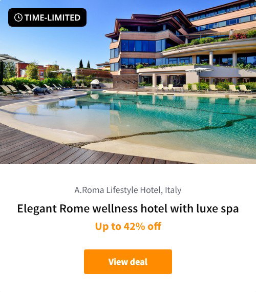 Elegant Rome wellness hotel with luxe spa