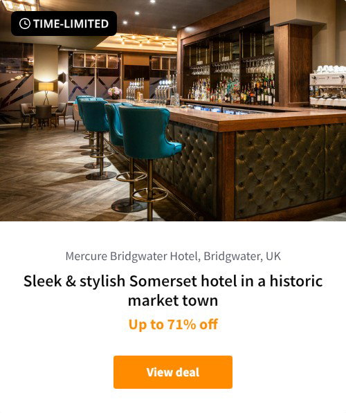 Sleek &amp; stylish Somerset hotel in a historic market town