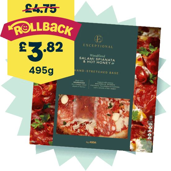 Exceptional pizzas now on Rollback