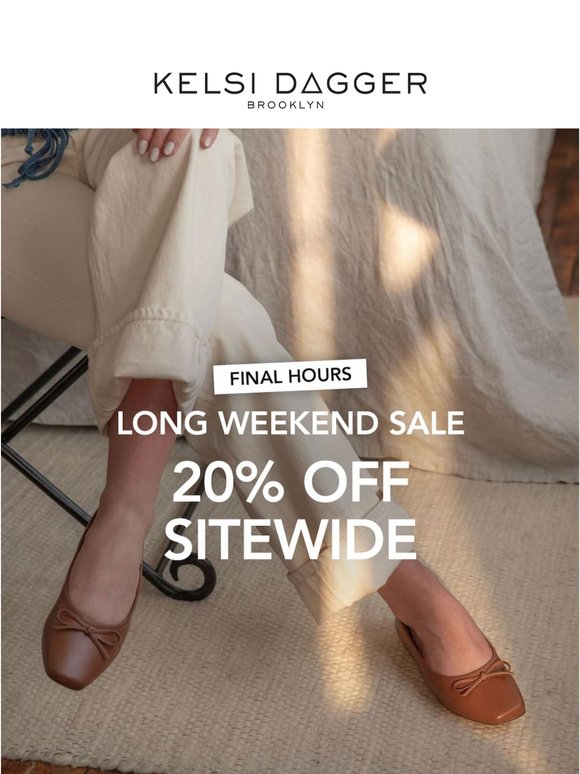 Almost over: 20% off everything ⏰