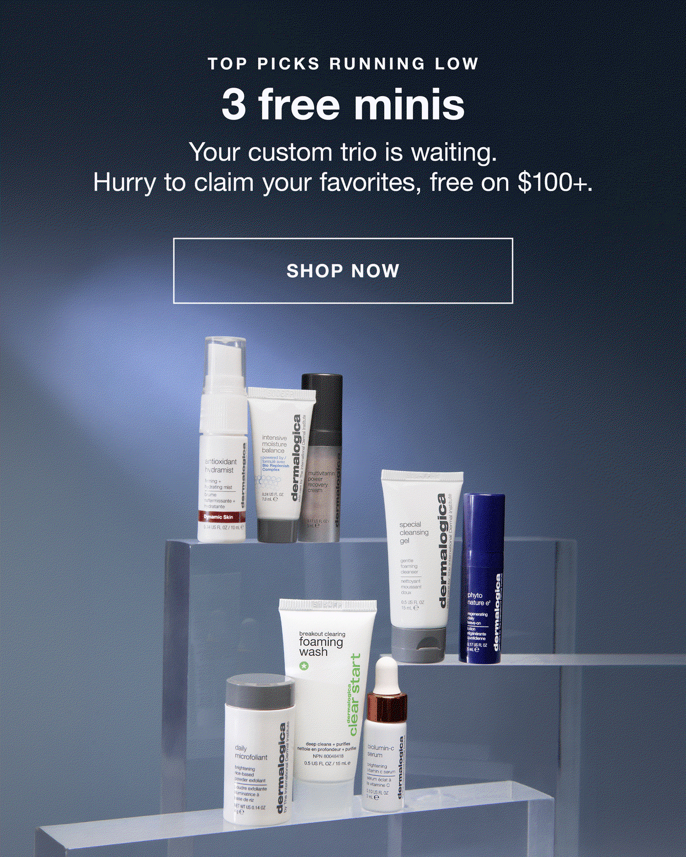 SUMMER TRAVEL PLANS?​  3 free minis​  choose 3 TSA-friendly formulas, free with your $100+ order​  SHOP NOW