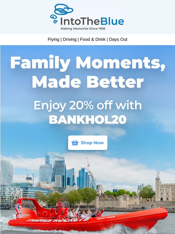 20% Off Fun-Filled Family Days Out  🎈