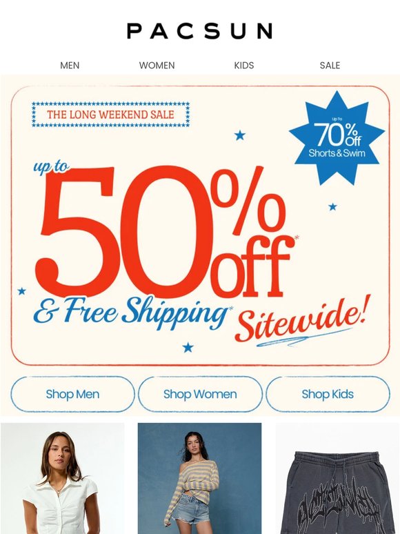 —, ⏰'s ticking on up to 50% off sitewide!