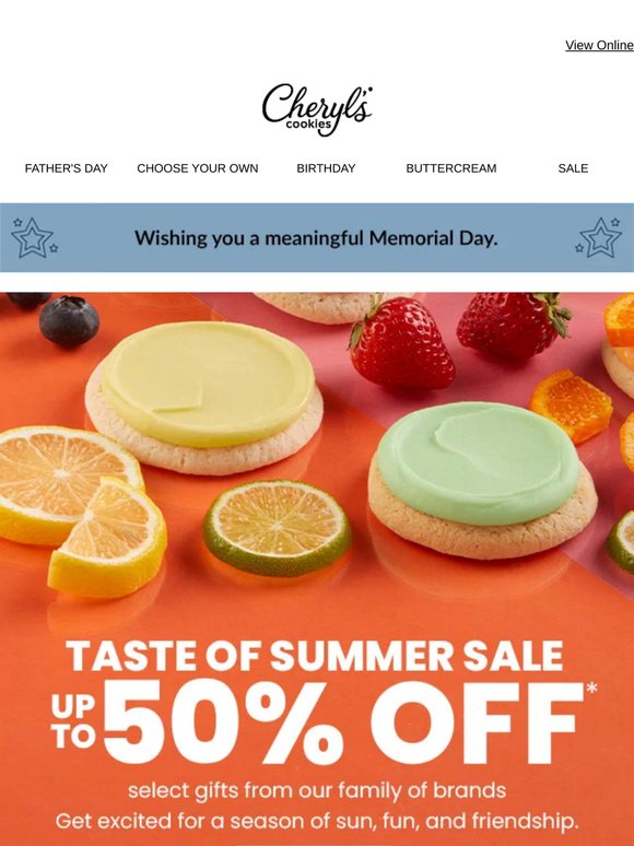 Get a taste of summer and save up to 50%.