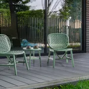 Bar Green Bistro Set Table with Low Chairs