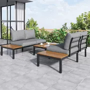 Sofa Corner Set with metal frame Grey