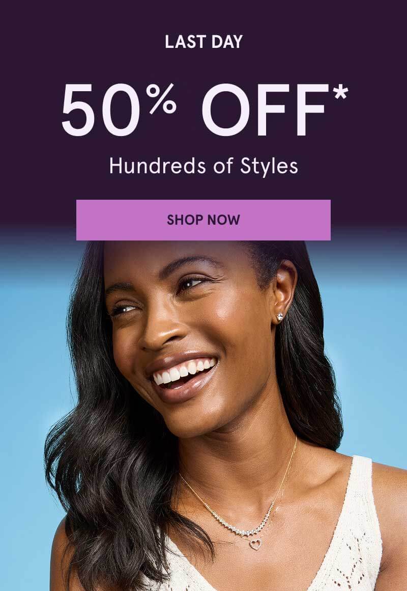 Model in gold-set layers with diamond details. Last Day. 50% OFF Hundreds of Styles. Click here to shop now
