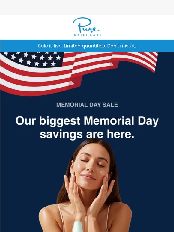 Don’t Miss It: Memorial Day Deals Up to 25% Off