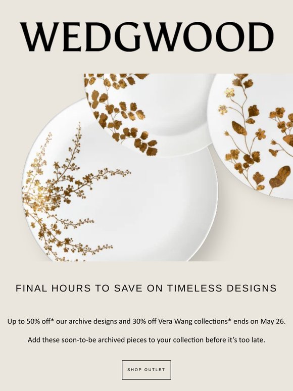 Final hours to save on timeless designs