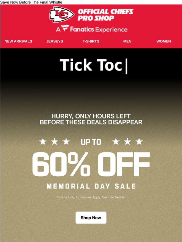 Last Call! Memorial Day Sale Ends Soon