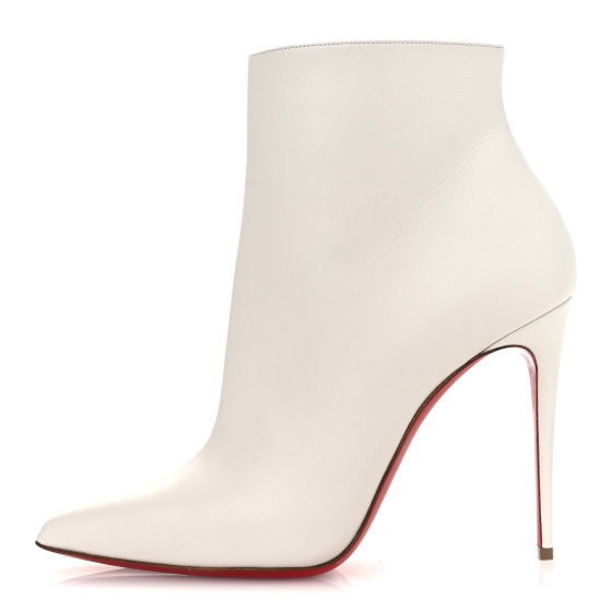 CHRISTIAN LOUBOUTIN Calfskin So Kate Booty 100 Ankle Boots 40 Snow