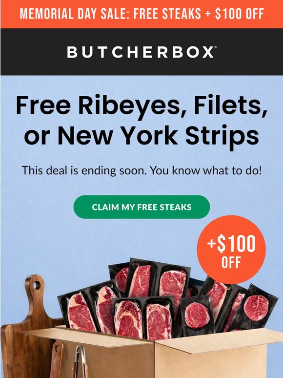 Still thinking about FREE STEAK? 🥩