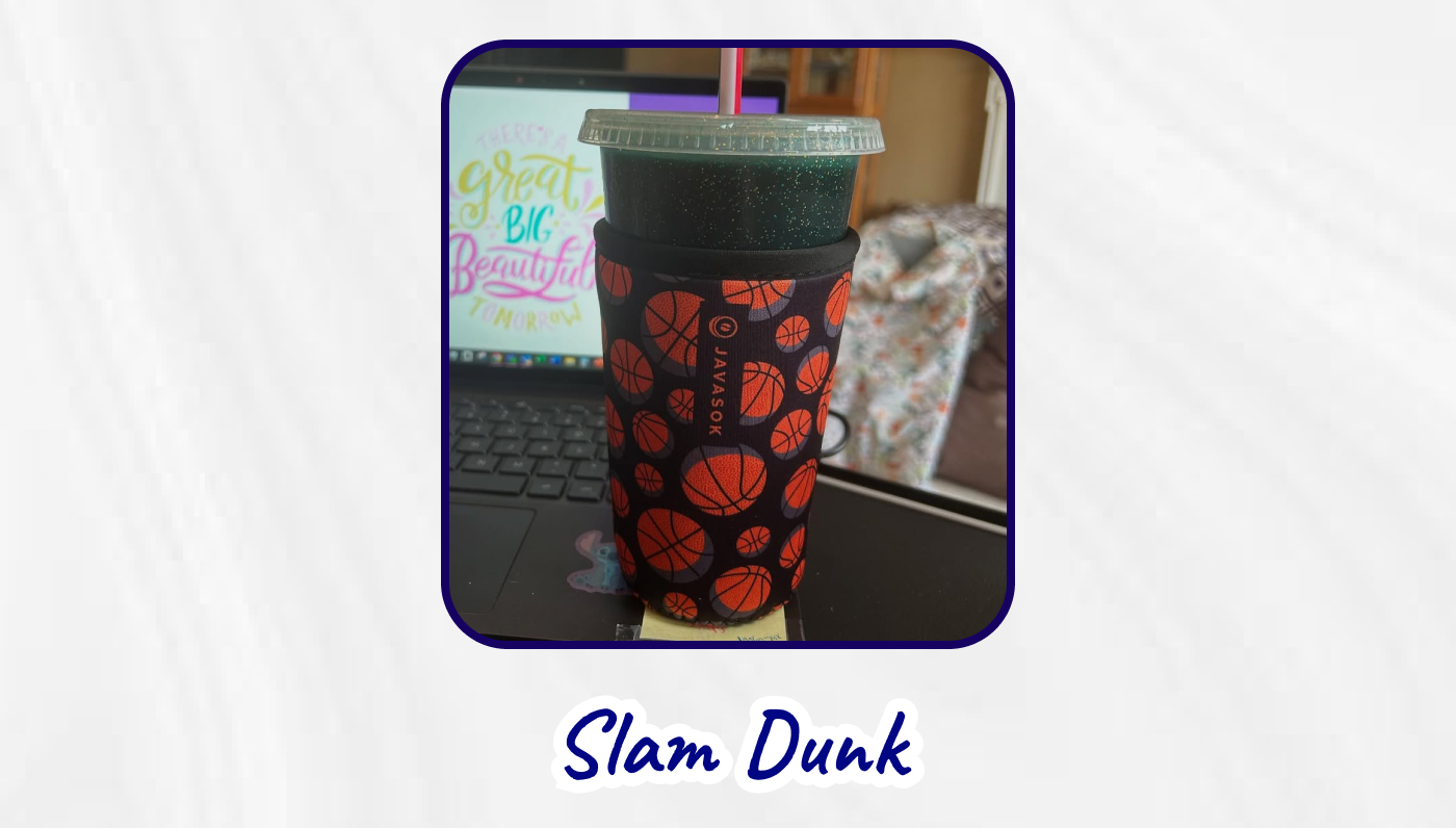 Basketball print tumbler sleeve