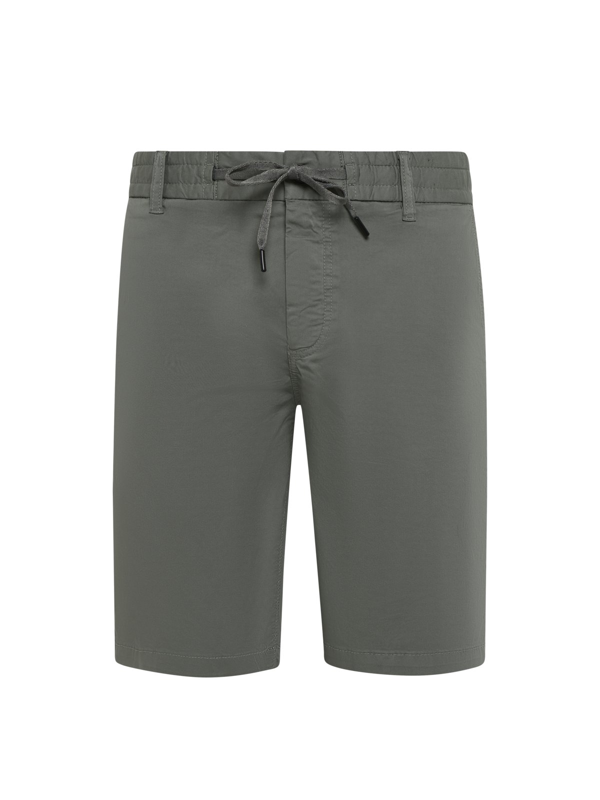 Glatte Shorts mit elastischem Bund und Kordelzug
