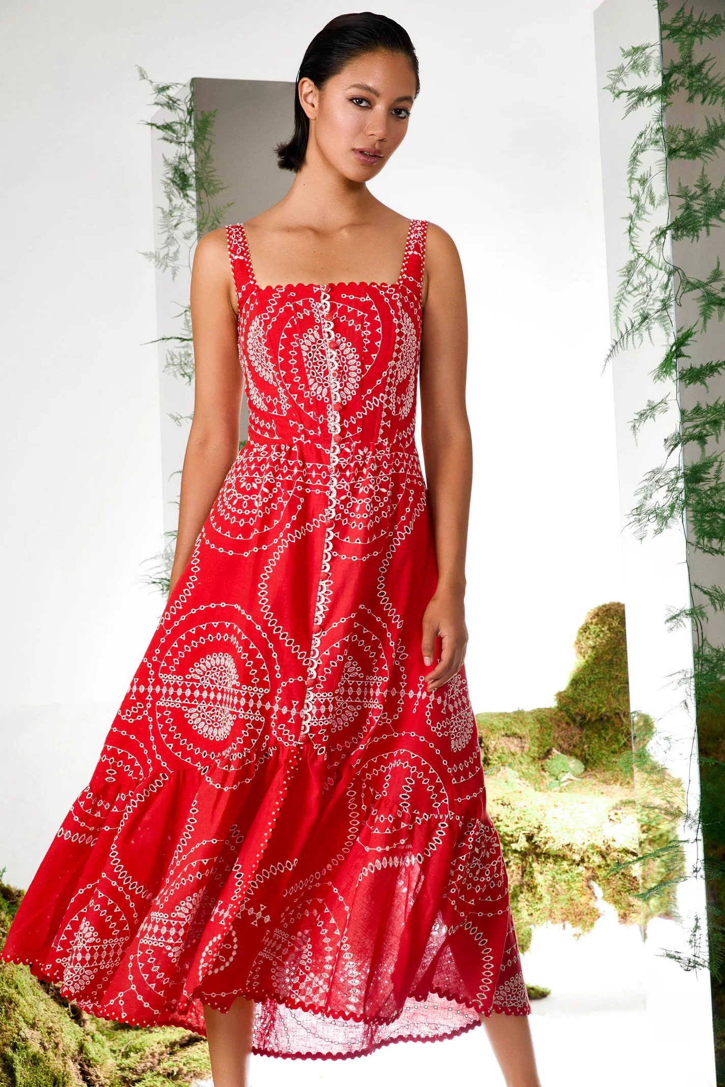 Image of Greba Long Dress - Red