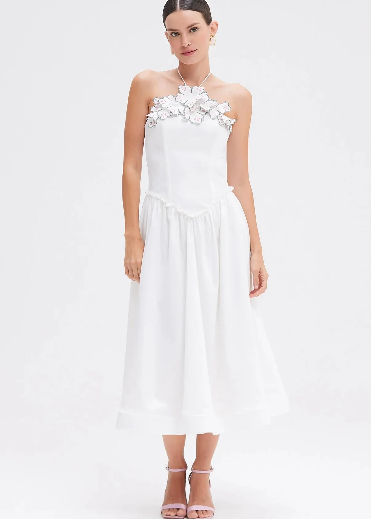 Image of  Bruma Midi Dress - Off White