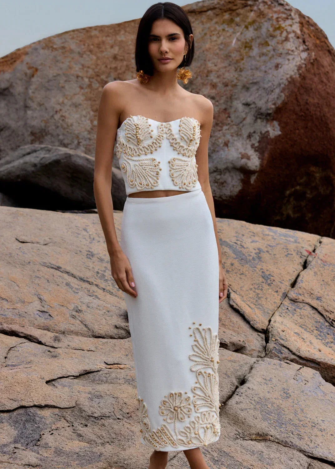 Image of  Dune Knit Skirt - Off White
