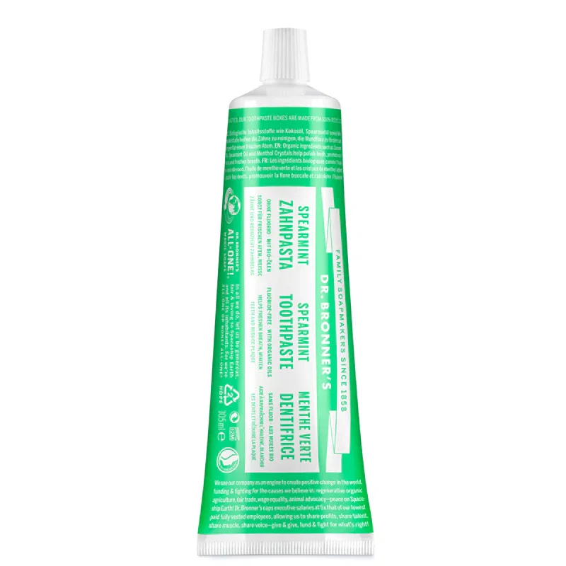 Image of Dr Bronner's Spearmint Toothpaste 105ml