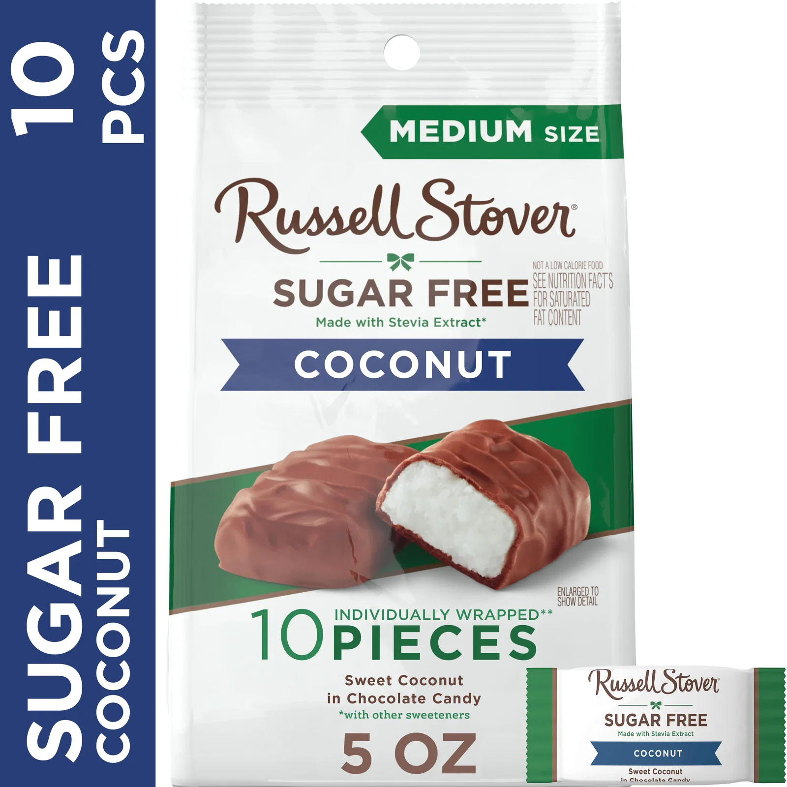 Sugar Free Coconut In Chocolate Candy, 5 Oz. Bag