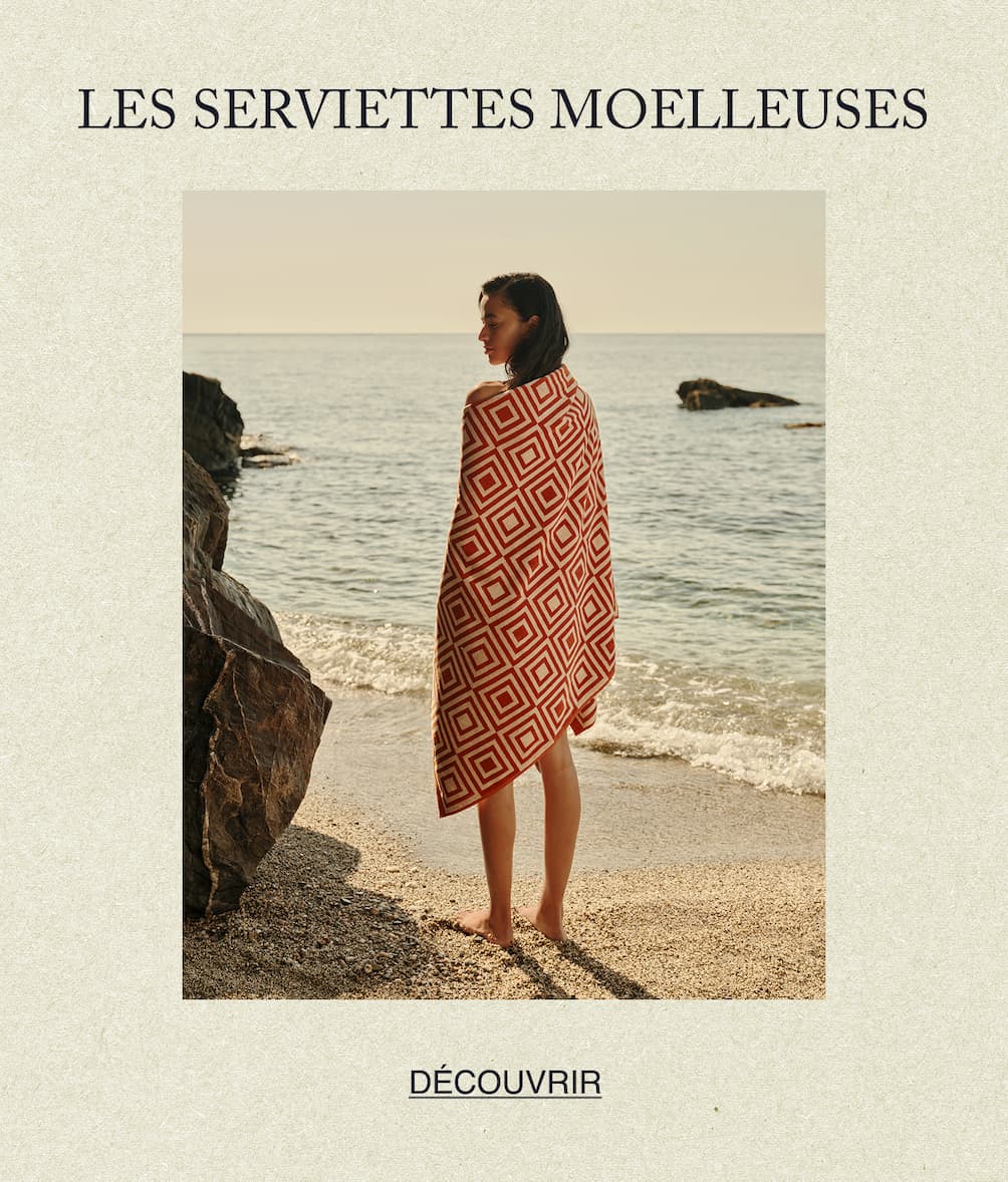 Serviette tomette terracotta