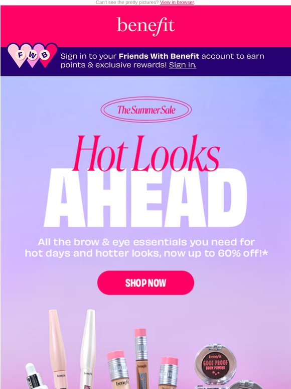 Surf up to 60% off brows + eyes 🏄🤙