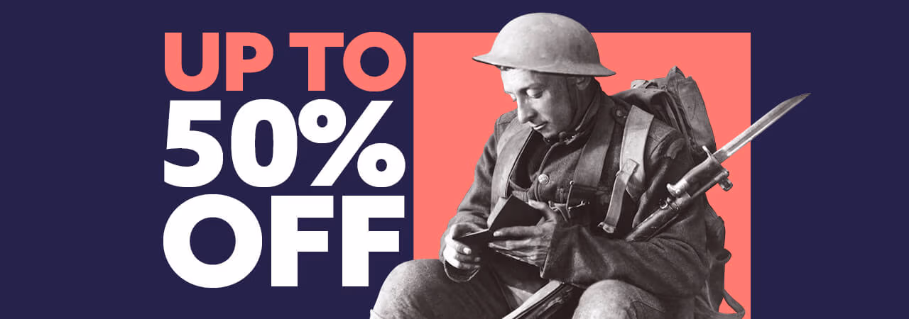 Last chance to save up to 50% on Findmypast. Offer ends Tuesday May 26.